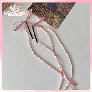 Ghim tóc nơ sợi mảnh tiểu thư nhẹ nhàng Chồi accessories, set 2 ghim tóc phụ kiện chụp ảnh K172