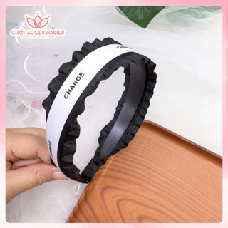 Cặp tóc nơ viền bèo, kẹp tóc nữ tính phối hạt trai nhân tạo Chồi accessories phong cách tiểu thư Y147