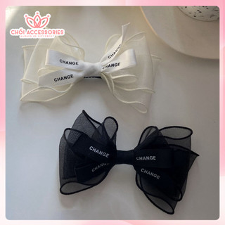 Kẹp tóc nơ voan kẹp tóc nơ tiểu thư hàn quốc Chồi accessories - Y163