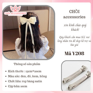 Kẹp tóc nơ nhiều màu hai tầng thời trang thanh lịch Chồi accessories Y208