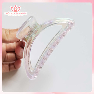 Cặp tóc nhựa trong suốt ánh cầu vồng Chồi accessories phong cách Hàn Quốc xinh xắn, cá tính K064