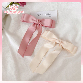 Cặp tóc nơ dáng dài rủ nhiều lớp nữ tính tiểu thư nhiều màu Chồi accessories - Y082