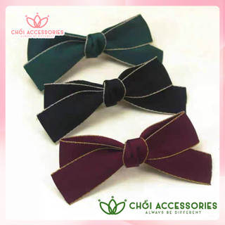 Kẹp tóc nữ nơ Chồi accessories, kẹp tóc thô viền đơn giản thời trang phong cách hiện đại - Y149