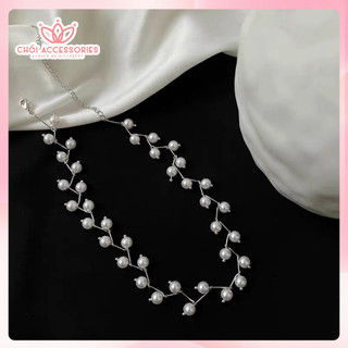 Vòng Cổ Đính Hạt Trai Chồi accessories Phong Cách Tiểu Thứ Dành Cho Bạn Nữ B01