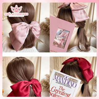 Cặp tóc nơ siêu to Chồi accessories, cặp tóc nơ rủ size lớn tiểu thư thanh lịch sang chảnh - Y228