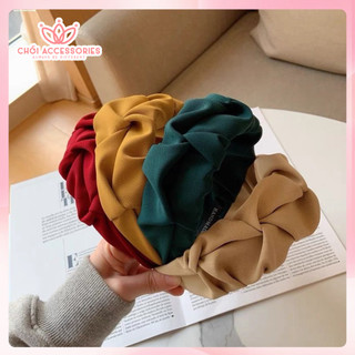 Bờm nhún vải thô, bờm vải nhún xếp nhiều màu sang chảnh Chồi accessories Y283
