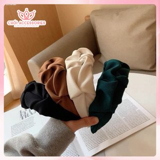 Bờm nhún vải thô, bờm vải nhún xếp nhiều màu sang chảnh Chồi accessories Y283