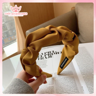 Bờm nhún vải thô, bờm vải nhún xếp nhiều màu sang chảnh Chồi accessories Y283