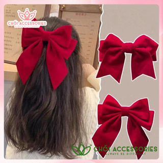 Kẹp tóc bé gái, kẹp nơ nhung nhiều mẫu xinh xắn đáng yêu Chồi accessories - Y199