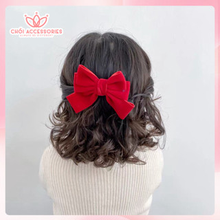 Kẹp tóc bé gái, kẹp nơ nhung nhiều mẫu xinh xắn đáng yêu Chồi accessories - Y199