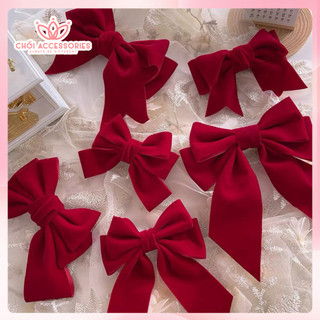 Kẹp tóc bé gái, kẹp nơ nhung nhiều mẫu xinh xắn đáng yêu Chồi accessories - Y199