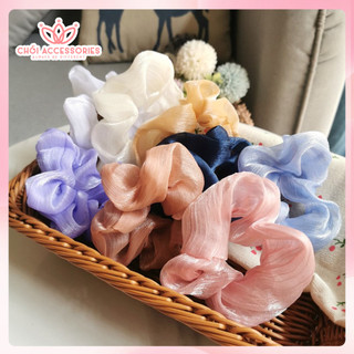 Buộc tóc sợi tơ ánh nhũ Chồi accessories, buộc tóc scrunchies Chồi cho bé và bạn gái đáng yêu Y030