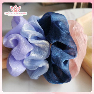 Buộc tóc sợi tơ ánh nhũ Chồi accessories, buộc tóc scrunchies Chồi cho bé và bạn gái đáng yêu Y030
