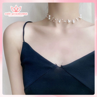 Vòng cổ hạt trại, choker trai nhiều tầng tiểu thư sang chảnh Chồi accessories B137