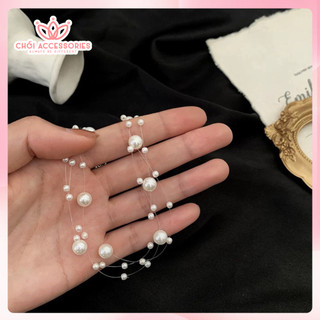 Vòng cổ hạt trại, choker trai nhiều tầng tiểu thư sang chảnh Chồi accessories B137