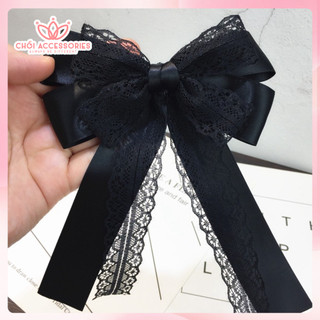Cặp tóc nơ ren nhiều tầng công chúa Chồi accessories, kẹp tóc ren nhiều màu cho bạn gái  Y022