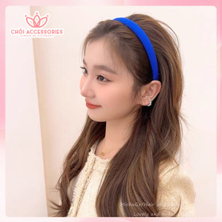 Bờm tóc nữ, băng đô tone xanh dương bản nhỏ thanh lịch Chồi accessories K150
