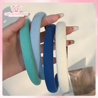 Bờm tóc nữ, băng đô tone xanh dương bản nhỏ thanh lịch Chồi accessories K150