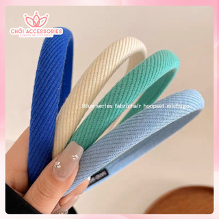 Bờm tóc nữ, băng đô tone xanh dương bản nhỏ thanh lịch Chồi accessories K150