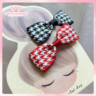 Kẹp Tóc Nơ Caro Nhỏ Chồi accessories Phong Cách Xinh Xắn Đáng Yêu Cho Bé Gái Y076