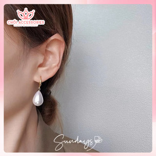 Khuyên Tai Đính Hạt Trai Cao Cấp Chồi accessories Phong Cách Sang Chảnh Cho Bạn Nữ F170-10