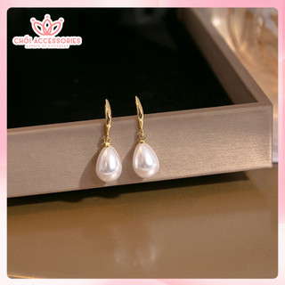 Khuyên Tai Đính Hạt Trai Cao Cấp Chồi accessories Phong Cách Sang Chảnh Cho Bạn Nữ F170-10