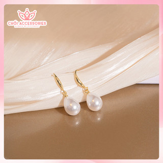 Khuyên Tai Đính Hạt Trai Cao Cấp Chồi accessories Phong Cách Sang Chảnh Cho Bạn Nữ F170-10