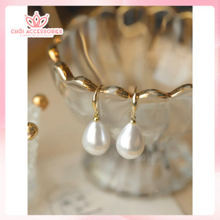 Khuyên Tai Đính Hạt Trai Cao Cấp Chồi accessories Phong Cách Sang Chảnh Cho Bạn Nữ F170-10