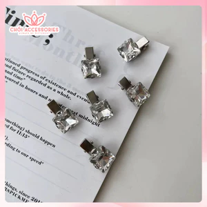 Kẹp tóc đá mini sang chảnh hoa hồng, đá sáng nhiều mẫu Chồi accessories K072