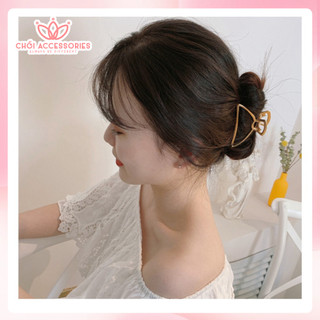 Cặp tóc kim loại màu vàng đính hạt trai nhân tạo nhiều mẫu size vừa Chồi accessories - K323