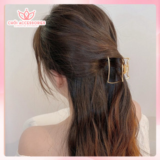Cặp tóc kim loại màu vàng đính hạt trai nhân tạo nhiều mẫu size vừa Chồi accessories - K323