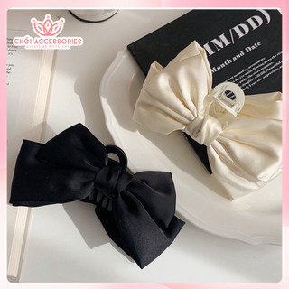 Cặp tóc nơ lụa hai tầng, nơ lụa lớn nhiều màu đáng yêu chanh xả Chồi accessories - Y221