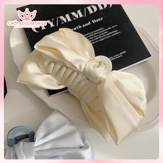 Cặp tóc nơ lụa hai tầng, nơ lụa lớn nhiều màu đáng yêu chanh xả Chồi accessories - Y221