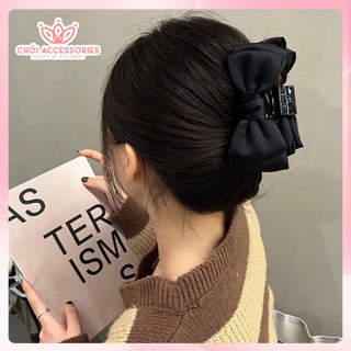 Cặp tóc nơ lụa hai tầng, nơ lụa lớn nhiều màu đáng yêu chanh xả Chồi accessories - Y221