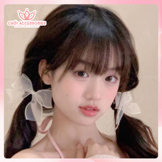 Set 3 kẹp nơ voan tiểu thư lolita điệu đà Chồi accessories cho các nàng Y306
