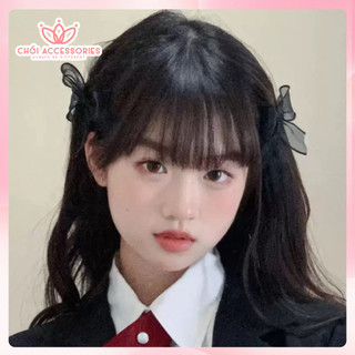Set 3 kẹp nơ voan tiểu thư lolita điệu đà Chồi accessories cho các nàng Y306