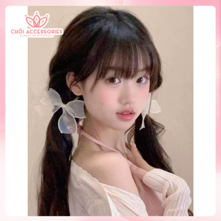 Set 3 kẹp nơ voan tiểu thư lolita điệu đà Chồi accessories cho các nàng Y306