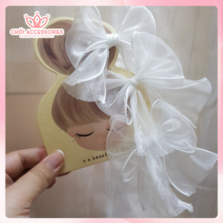 Set 3 kẹp nơ voan tiểu thư lolita điệu đà Chồi accessories cho các nàng Y306