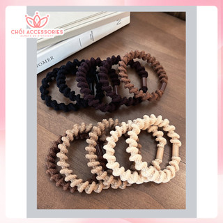 Buộc tóc bạn gái, buộc tóc chun xoắn co giãn thời trang Chồi accessories