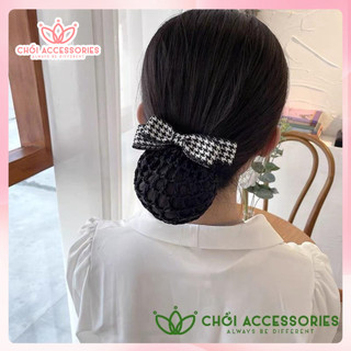 Cặp tóc kẹp tóc nơ kèm búi lưới nhiều màu thời trang thanh lịch Chồi accessories Y173