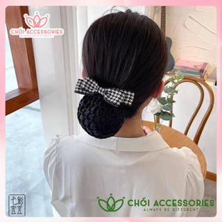 Cặp tóc kẹp tóc nơ kèm búi lưới nhiều màu thời trang thanh lịch Chồi accessories Y173