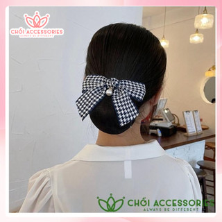 Cặp tóc kẹp tóc nơ kèm búi lưới nhiều màu thời trang thanh lịch Chồi accessories Y173