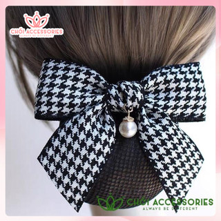 Cặp tóc kẹp tóc nơ kèm búi lưới nhiều màu thời trang thanh lịch Chồi accessories Y173