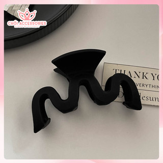 Tổng hợp các mẫu cặp tóc đen lì, kẹp tóc màu đen cá tính Chồi accessories K129
