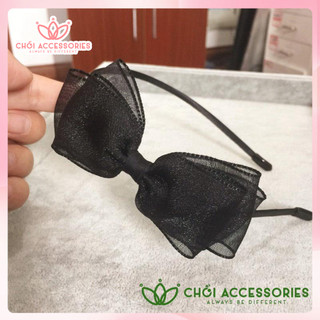 Bờm tóc nữ thời trang nơ voan băng đô tóc nữ phong cách Chồi accessories Y186
