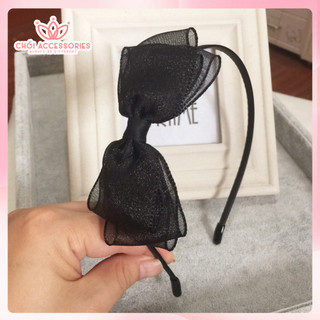 Bờm tóc nữ thời trang nơ voan băng đô tóc nữ phong cách Chồi accessories Y186