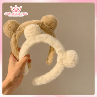 Bờm Tóc Tai Gấu Lông Mịn Chồi accessories Phong Cách Đáng Yêu Dành Cho Bạn Nữ K123