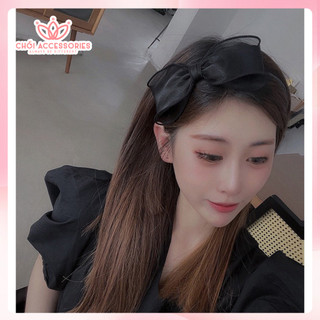 Bờm tóc nơ kim sa, băng đô tóc nữ phụ kiện thời trang hàn quốc Chồi accessories - Y178