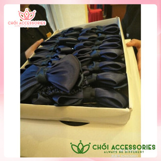 Tổng hợp, mẫu cặp nơ có kèm chụp búi tóc lưới dày hoặc mỏng dành cho nhân viên công sở, tiếp viên Chồi accessories Y088