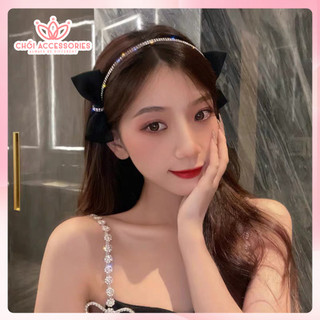 Bờm tóc nơ đính đá sáng lấy lánh sang chảnh cao cấp Chồi accessories - Y211